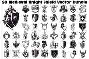Medieval Knight Shield Vector Bundle, an Illustration by Designs_River (Thumbnail 1 of 51)