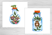 Magic plants and witch's terrariums, an Illustration by Olha's watercolor (Thumbnail 3 of 8)