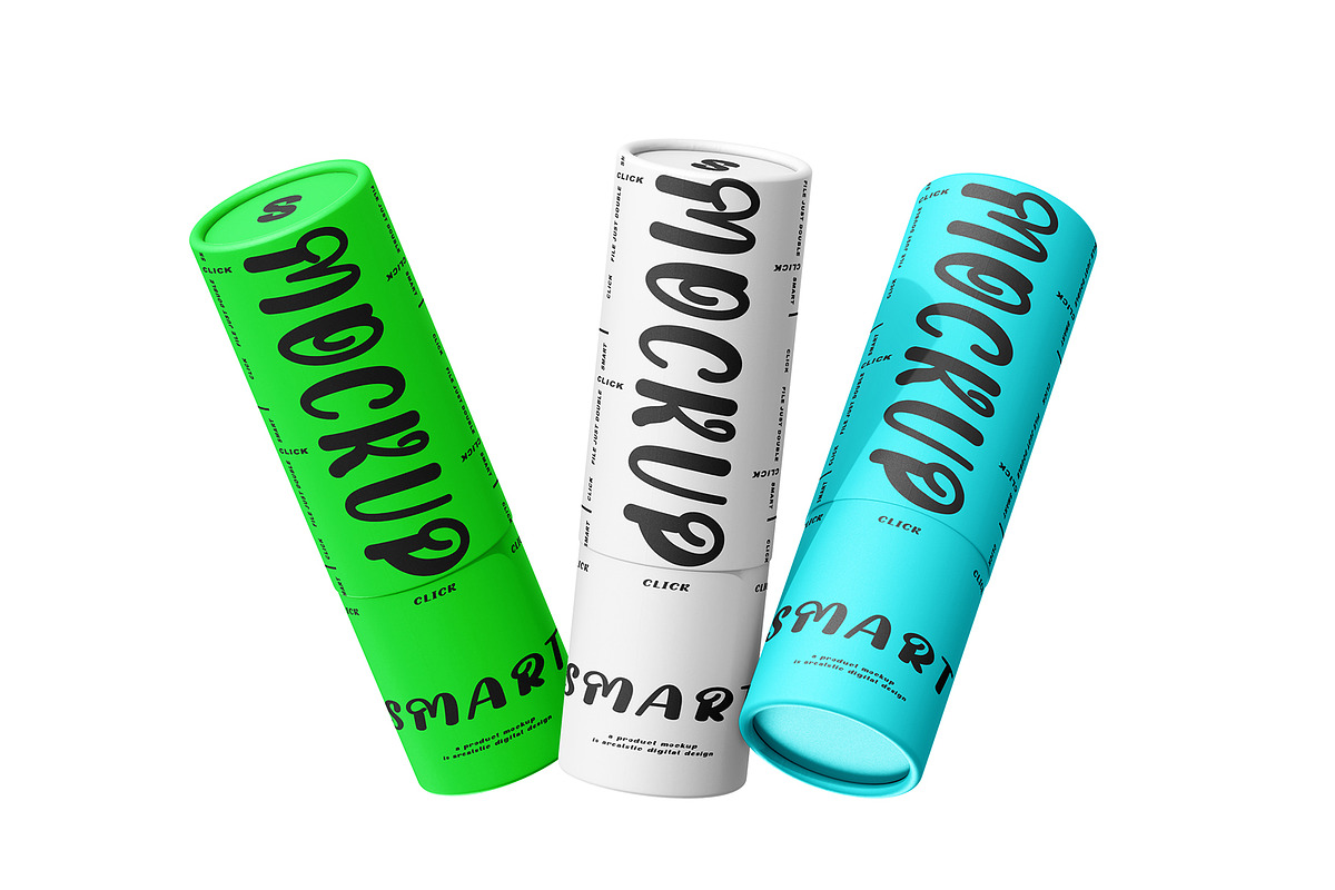 Paper Tube Mockup Set, a Packaging Mockup by pixelmock (Photo 13 of 13)