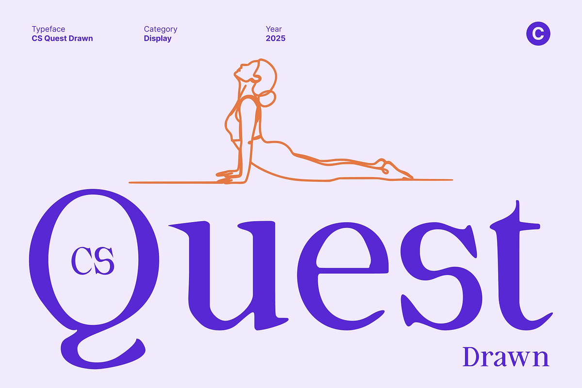 CS Quest Drawn, a Serif Font by Craft Supply Co. (Photo 1 of 8)
