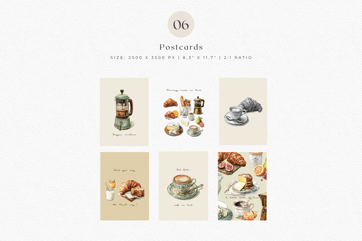 Watercolor French Breakfast Clipart, a Decorative Illustration by ThaismotaCreativeCo (Photo 7 of 12)