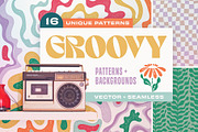 GROOVY Patterns & Backgrounds, a Pattern Graphic by Anugraha Design (Thumbnail 1 of 9)