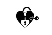 Heart Lock and Key Silhouette Icons, an Illustration by Designer_Momina (Thumbnail 13 of 51)