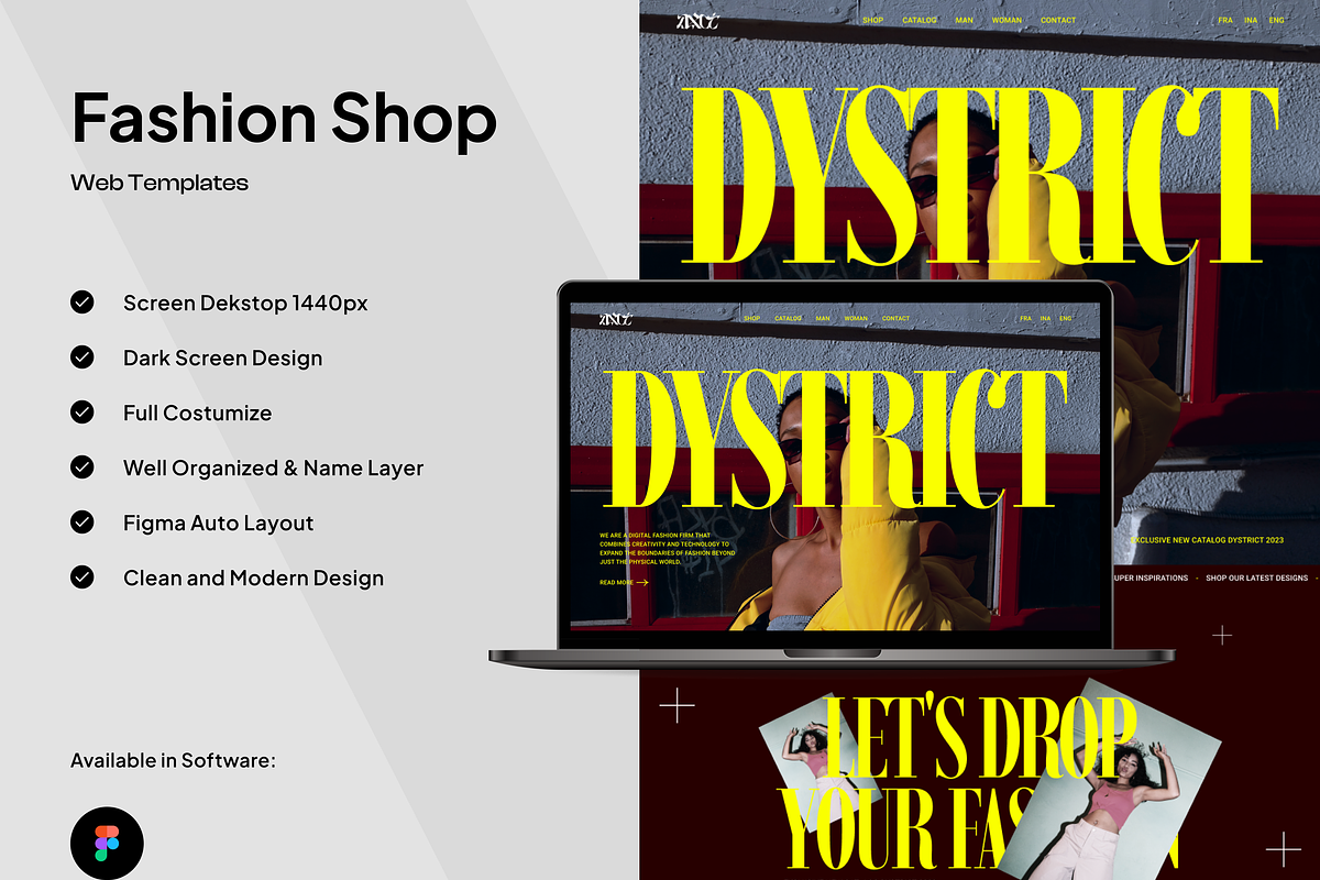 Dystrict - Fashion Landing Page, a Landing Page Template by SundayWorkTeam (Photo 1 of 3)