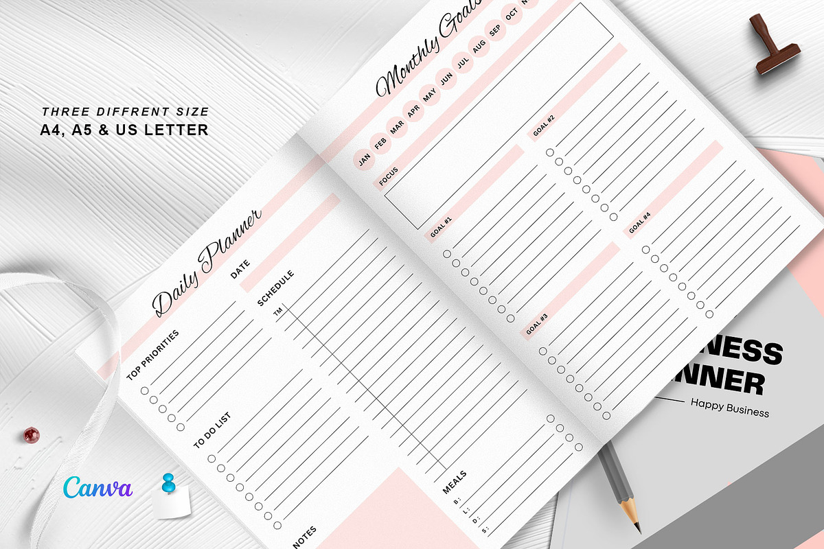 Ultimate Planner Bundle Pack Vol.35, a Stationery Template by Design Zone