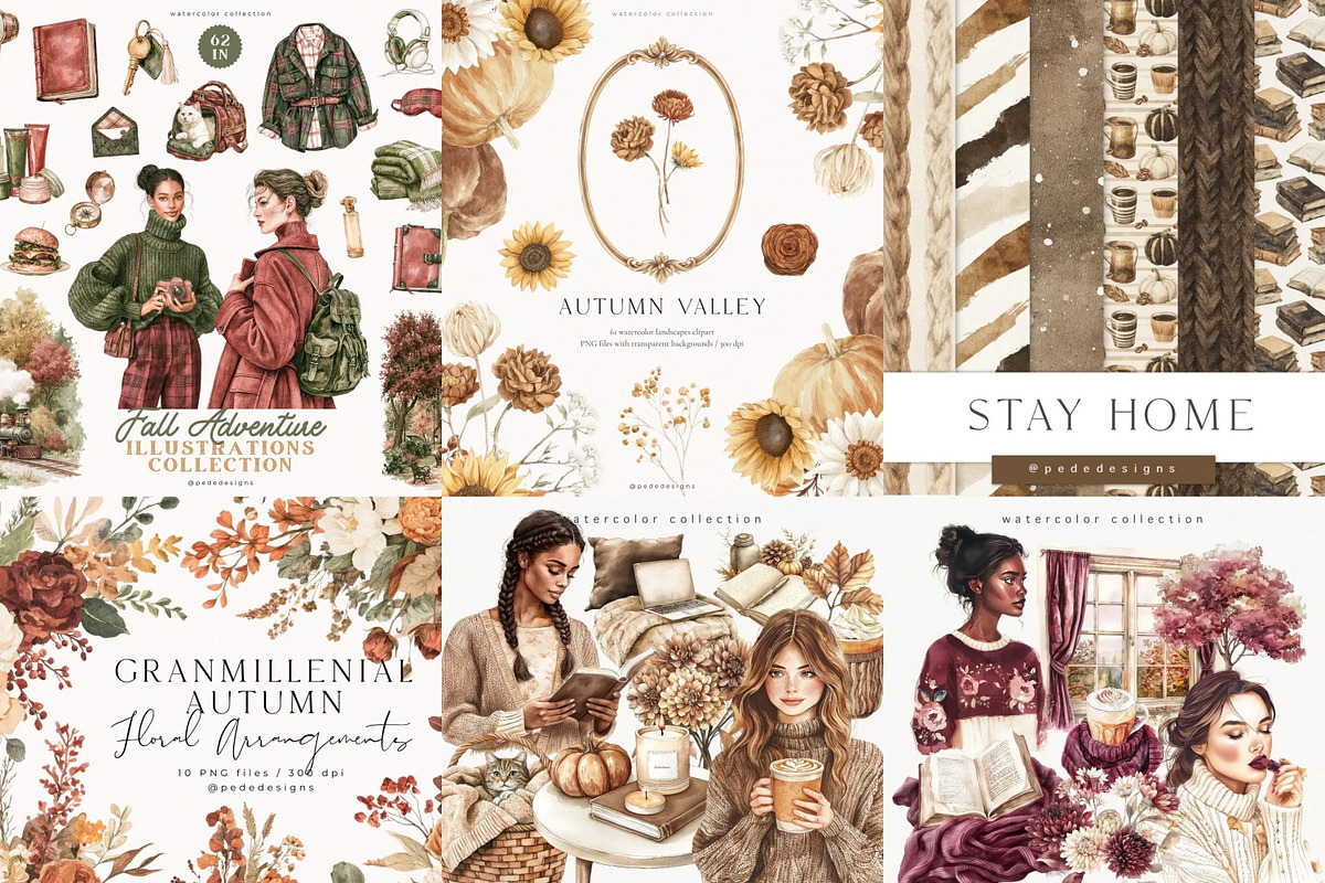 Autumn Mega Bundle 2000+, a Seasonal Illustration by PeDe Designs (Photo 3 of 17)
