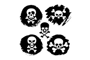 White Piracy Skull And Crossbones