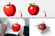Teacher Apple Clipart, a Graphic by Artnoy (Thumbnail 3 of 5)