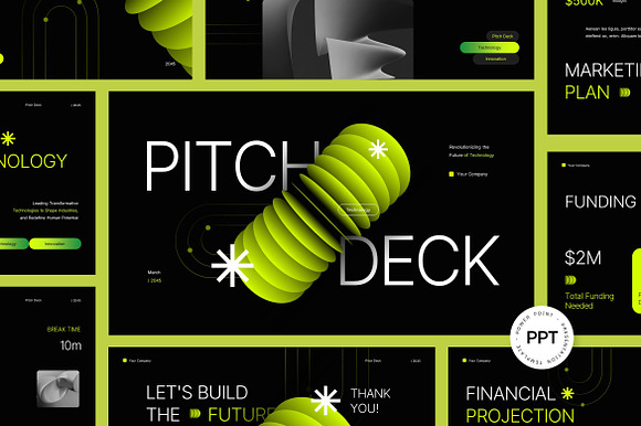 Futuristic Pitch Deck Powerpoint preview 6