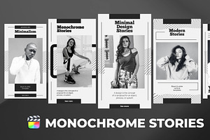Monochrome Stories for Final Cut Pro, a Templates & Theme by iamkoltunov