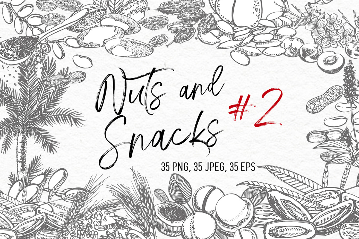Nuts &  Health snacks, a Food Illustration by Ann Astro (Photo 1 of 12)