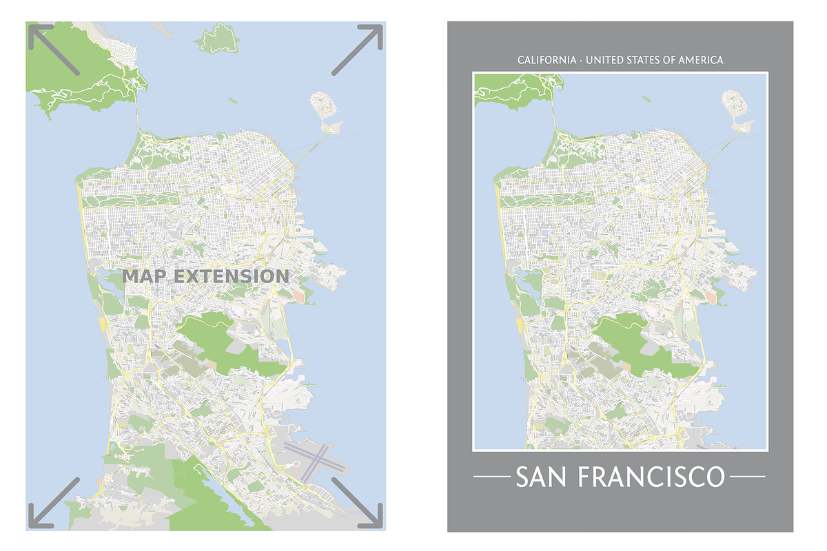 San Francisco Street Map - City Map, an Education Illustration by Cartorical (Photo 3 of 4)