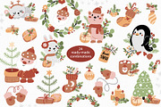 Christmas collection with animals, a Graphic by rosypatterns (Thumbnail 4 of 9)