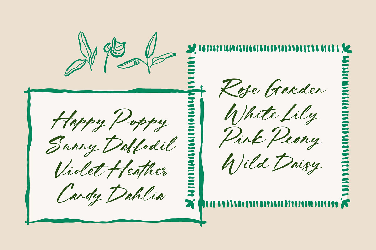 Blooming Field Handwritten Script, a Handwritten Font by Haps Space (Photo 7 of 10)