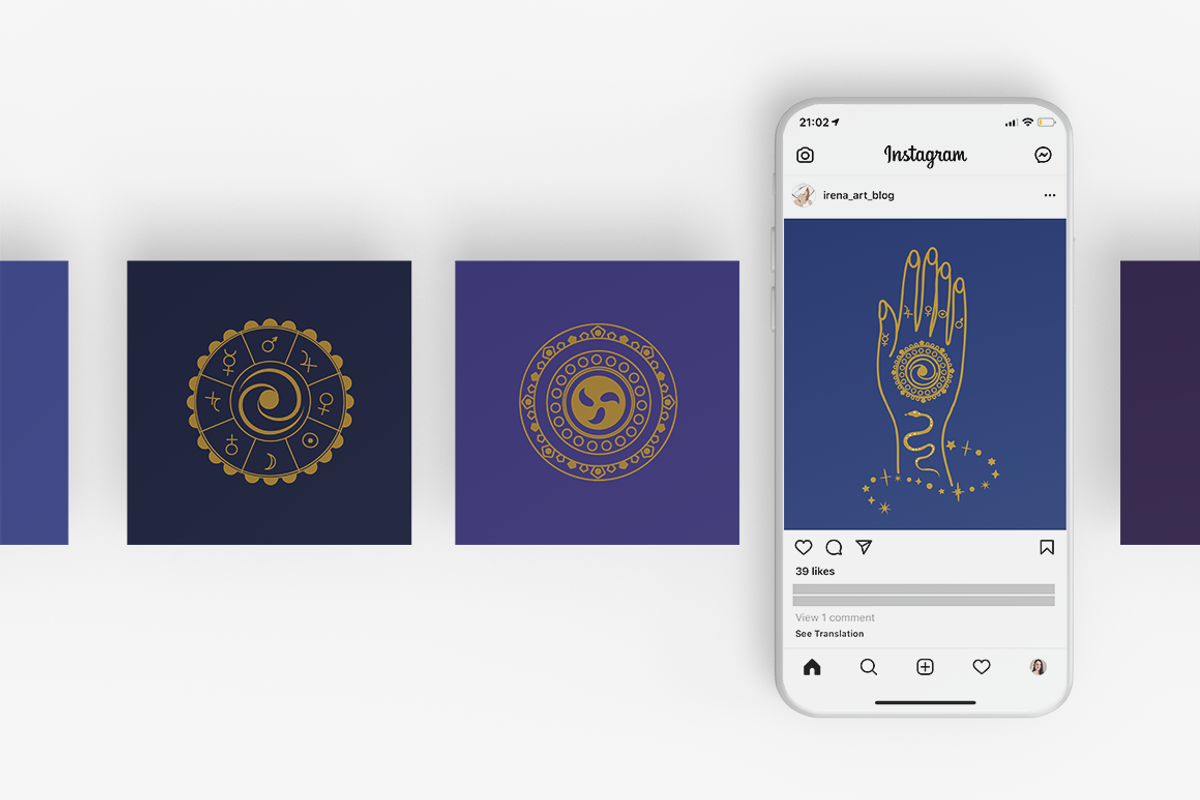 Secret Magic Symbols  Illustrations, a Decorative Illustration by Irena Art (Photo 3 of 11)