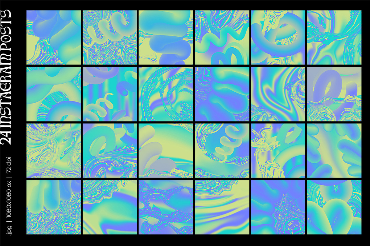 Lime Acid Gradients & Objects, a Texture Graphic by Julie&Taily (Photo 13 of 21)