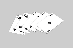 Bridge Playing Cards Mockup 8 Views