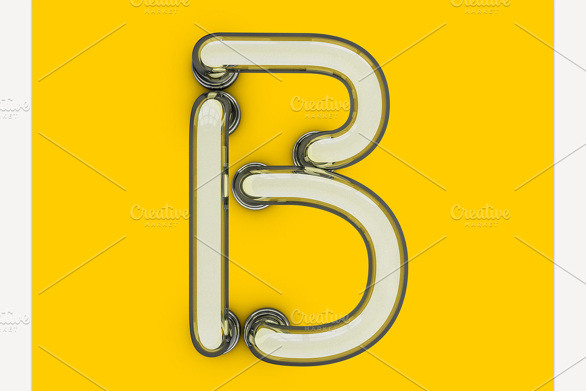 Neon tube font, an Object Graphic by 3D Graphics Shop (Photo 12 of 38)