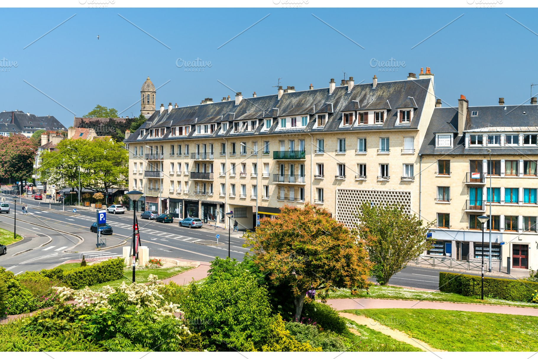 Typical french buildings in caen stock photo containing france and, an Architecture Photo by Leonid Andronov