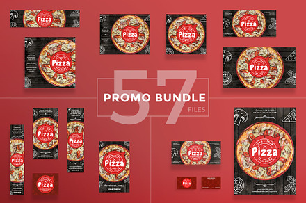 Promo Bundle | Pizza, a Poster Template by Amber Graphics