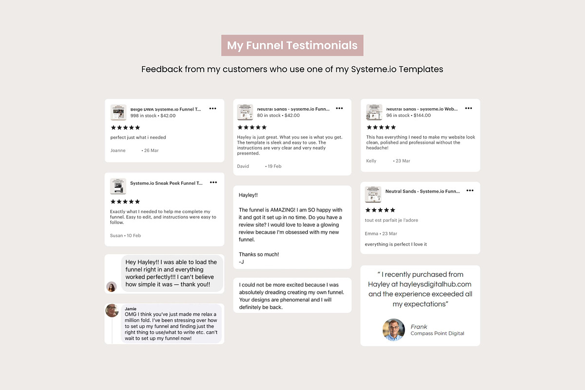 Systeme.io Blush Link in Bio, a Landing Page Template by Hayley's Digital Hub (Photo 8 of 10)
