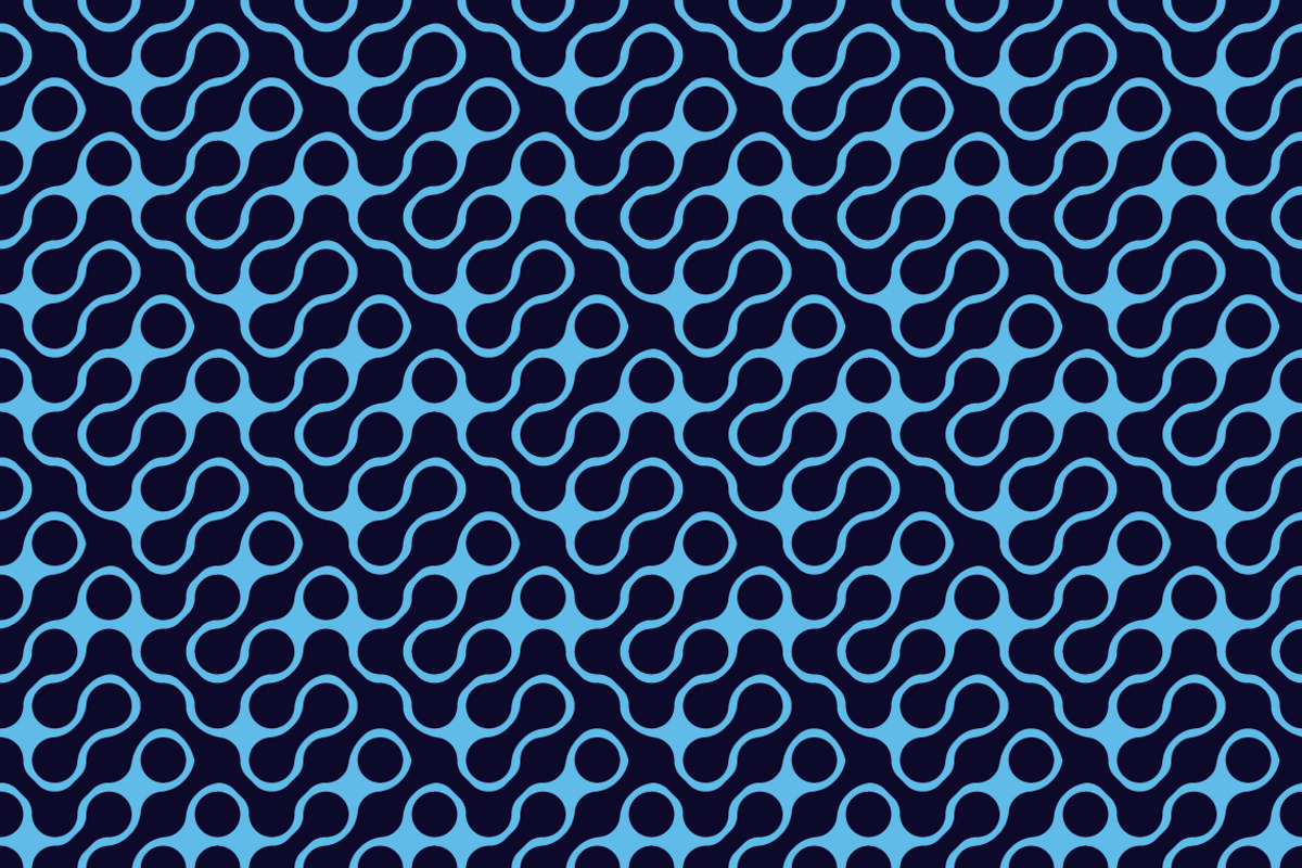 Blue Linked Seamless Pattern, a Pattern Graphic by Mightyfire