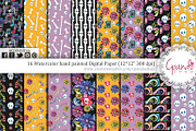 Day of the dead digital paper, a Pattern Graphic by CpandoShop (Thumbnail 2 of 4)