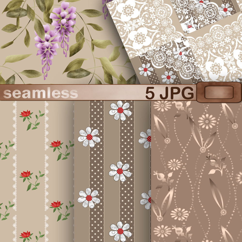 Set of Paper scrapbook brown tone 2, a Pattern Graphic by Futurel