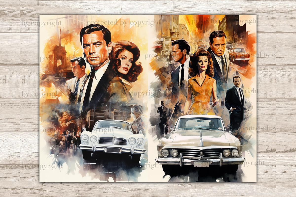 Retro Cinema Junk Journal Pages, a Person Illustration by GlamArtZhanna (Photo 7 of 9)