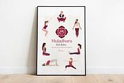 Muladhara chakra yoga postures, an Illustration by Sunnyfields (Thumbnail 2 of 5)