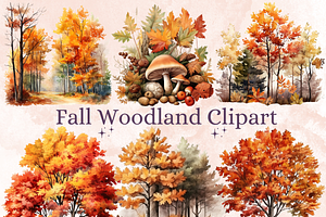 Fall Woodland Forest Clipart