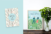 Hello spring! Vector card collection, a Person Illustration by Nadia Grapes (Thumbnail 2 of 5)