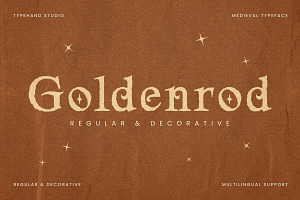 Goldenrod – Medieval Decorative, a Serif Font by Typehand Studio