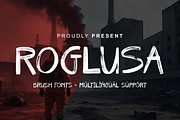 Roglusa - Brush, a Font by Dumadistyle (Thumbnail 1 of 9)