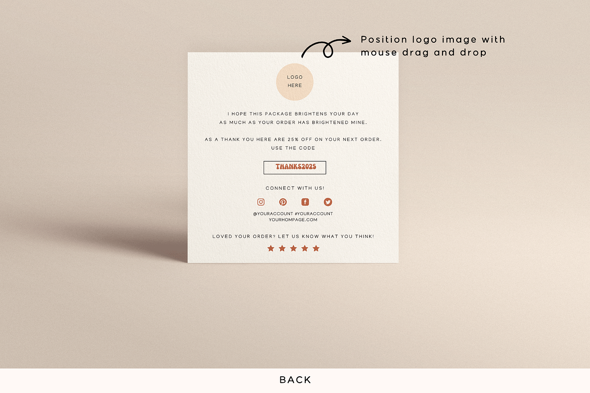 Retro Thank you Card Template, a Business Card Template by Hellohastore (Photo 7 of 9)