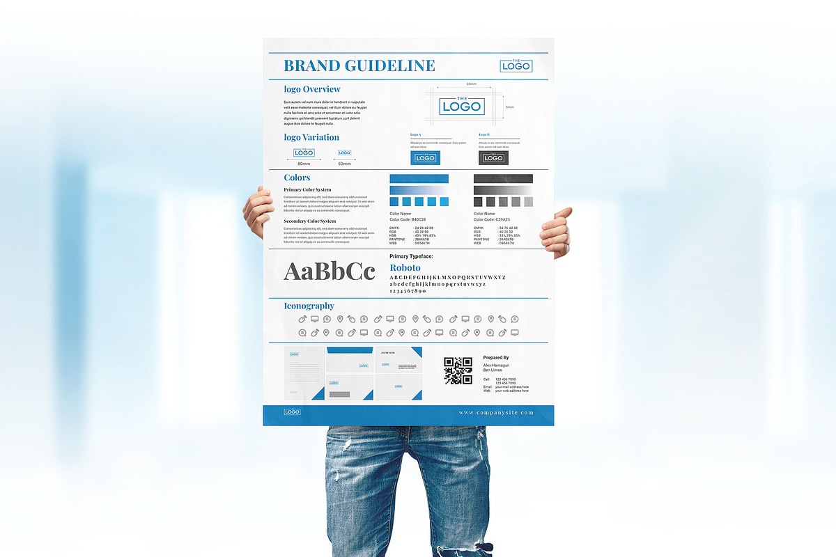 A3 Brand Guideline poster, a Presentation Template by Graphic Template (Photo 2 of 7)