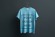T-Shirt Mockup - Sky Blue Edition, a Shirt Mockup by ForhadGFX (Thumbnail 12 of 12)