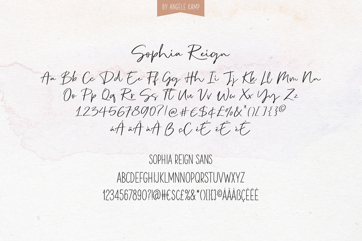 Sophia Reign signature font duo, a Sans Serif Font by Angele Kamp (Photo 9 of 9)