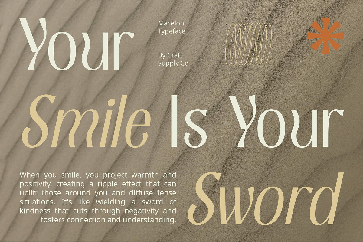 Macelon – Art Noveau Font, a Sans Serif Font by Craft Supply Co. (Photo 3 of 8)