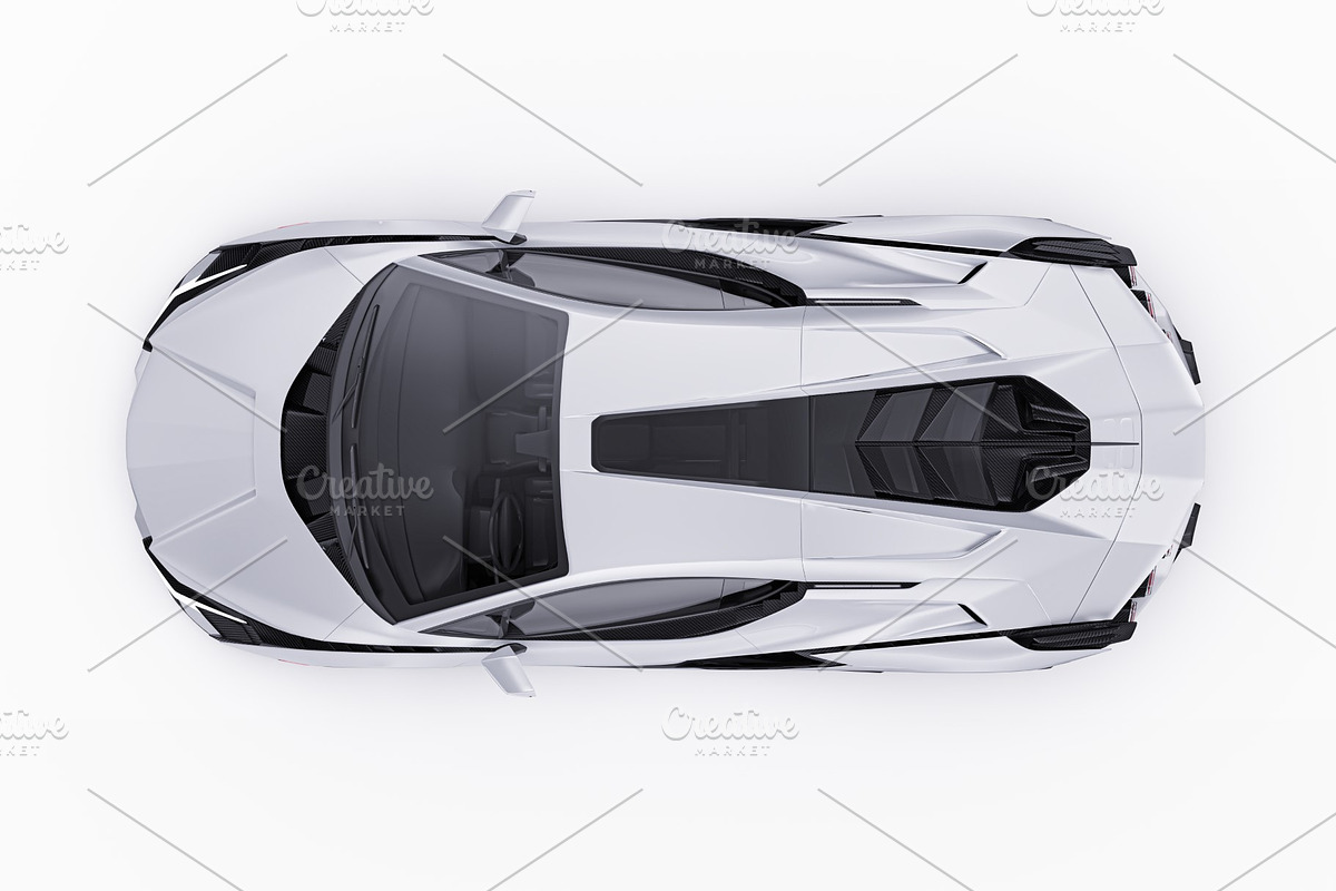 Hybrid Supercar Sport Coupe Set, an Advertising Mockup by Halal Graphic Studio (Photo 12 of 12)