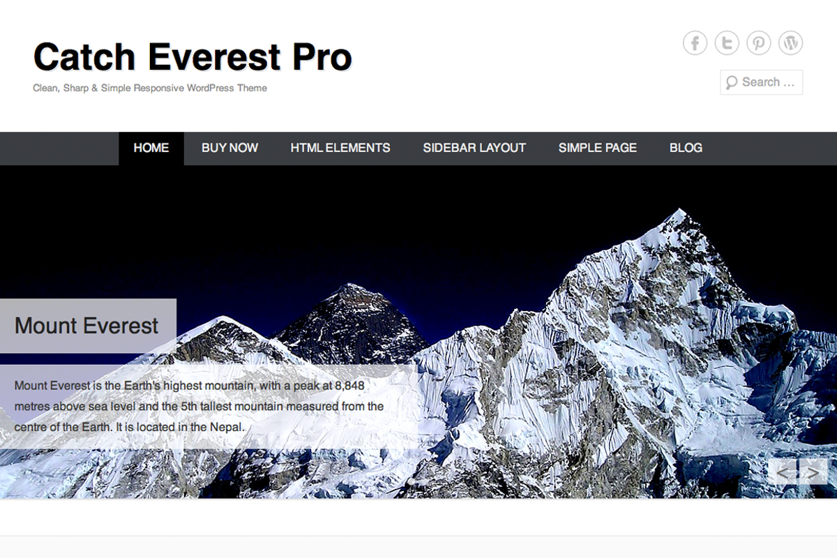 Catch Everest Pro, a WordPress Template by Catch Themes (Photo 1 of 5)