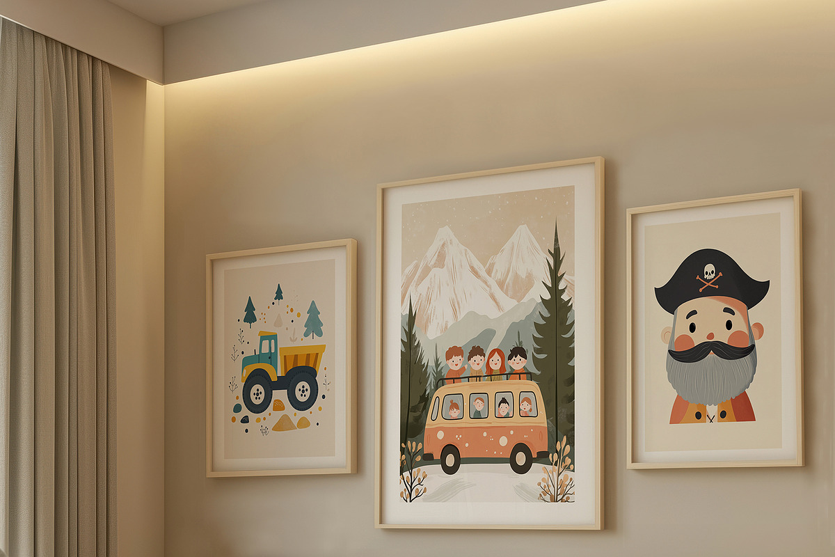 Cute Posters For Kids. Nursery Room., a Graphic by Designwork (Photo 6 of 9)