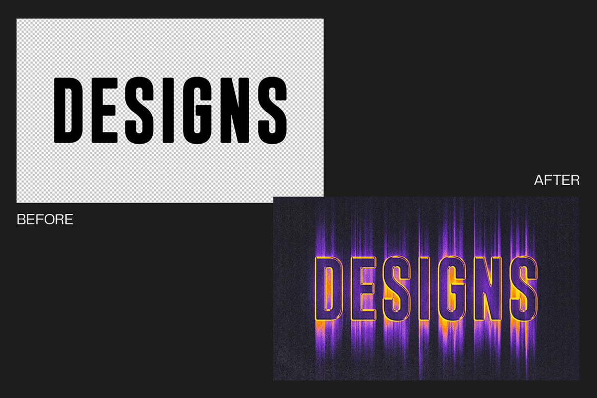 Glowing Faded Text Effect, a Layer Style Add-On by dokudokunomi