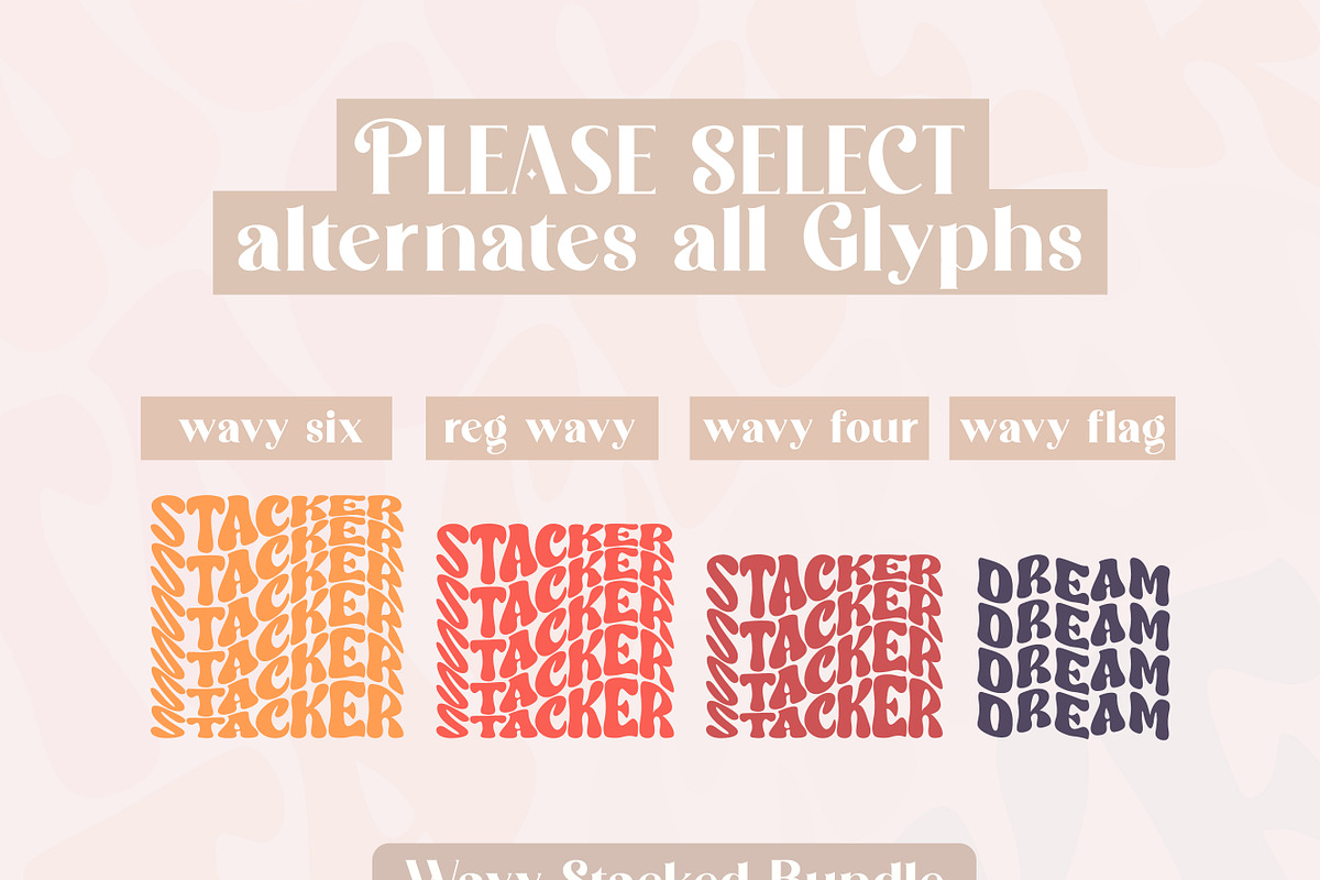 Wavy Stacker, a Handwritten Font by Mini_World (Photo 12 of 13)