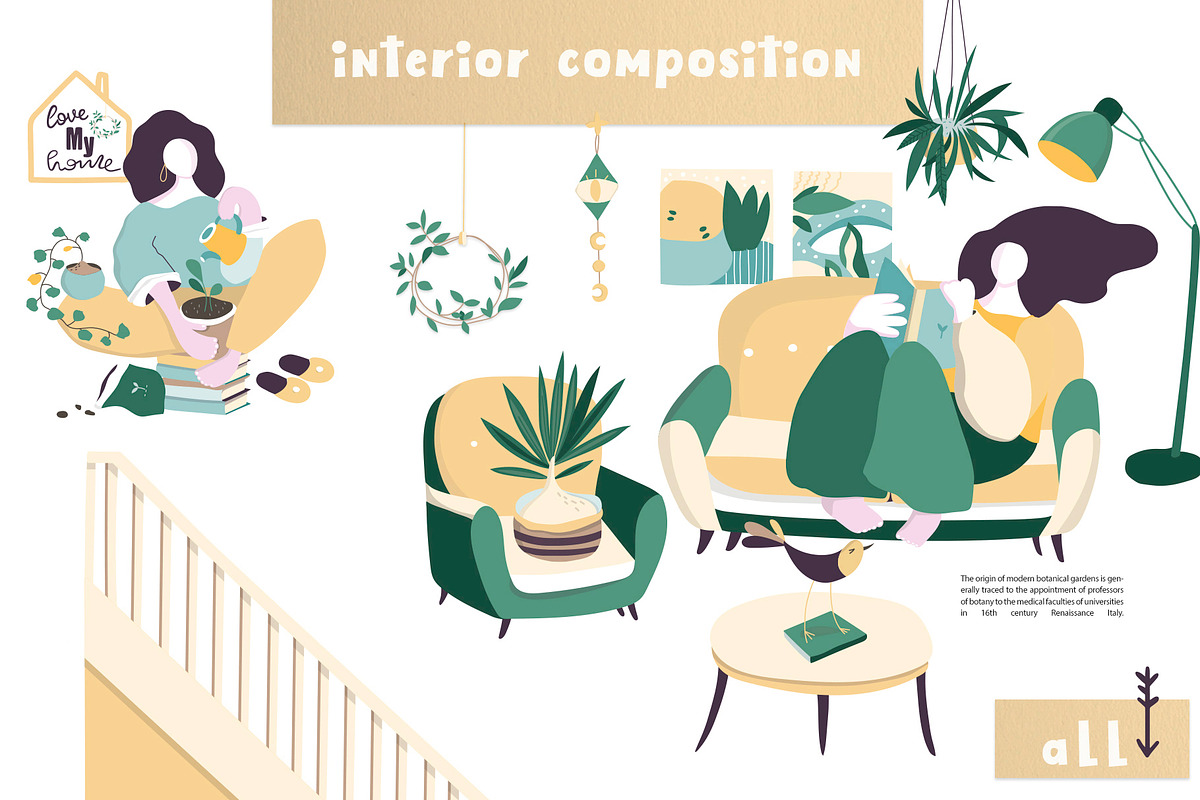 My Sweet Home and Little Garden, a Decorative Illustration by Ann Art Houze (Photo 4 of 7)