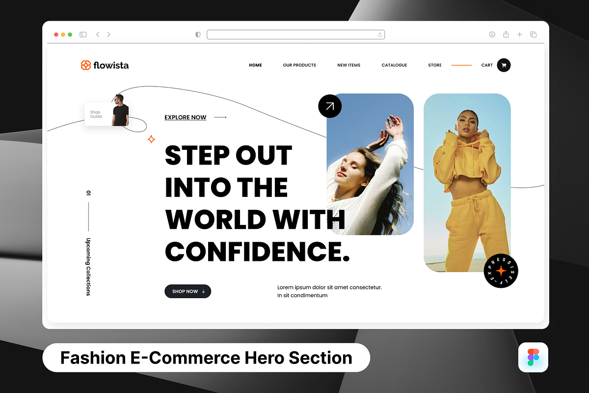 Fashion Ecommerce Hero Header, a Templates & Theme by SquidPixey (Photo 1 of 3)