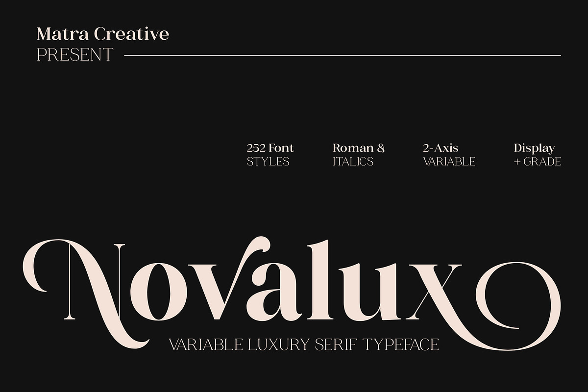 Novalux, a Serif Font by Matra Creative (Photo 1 of 16)
