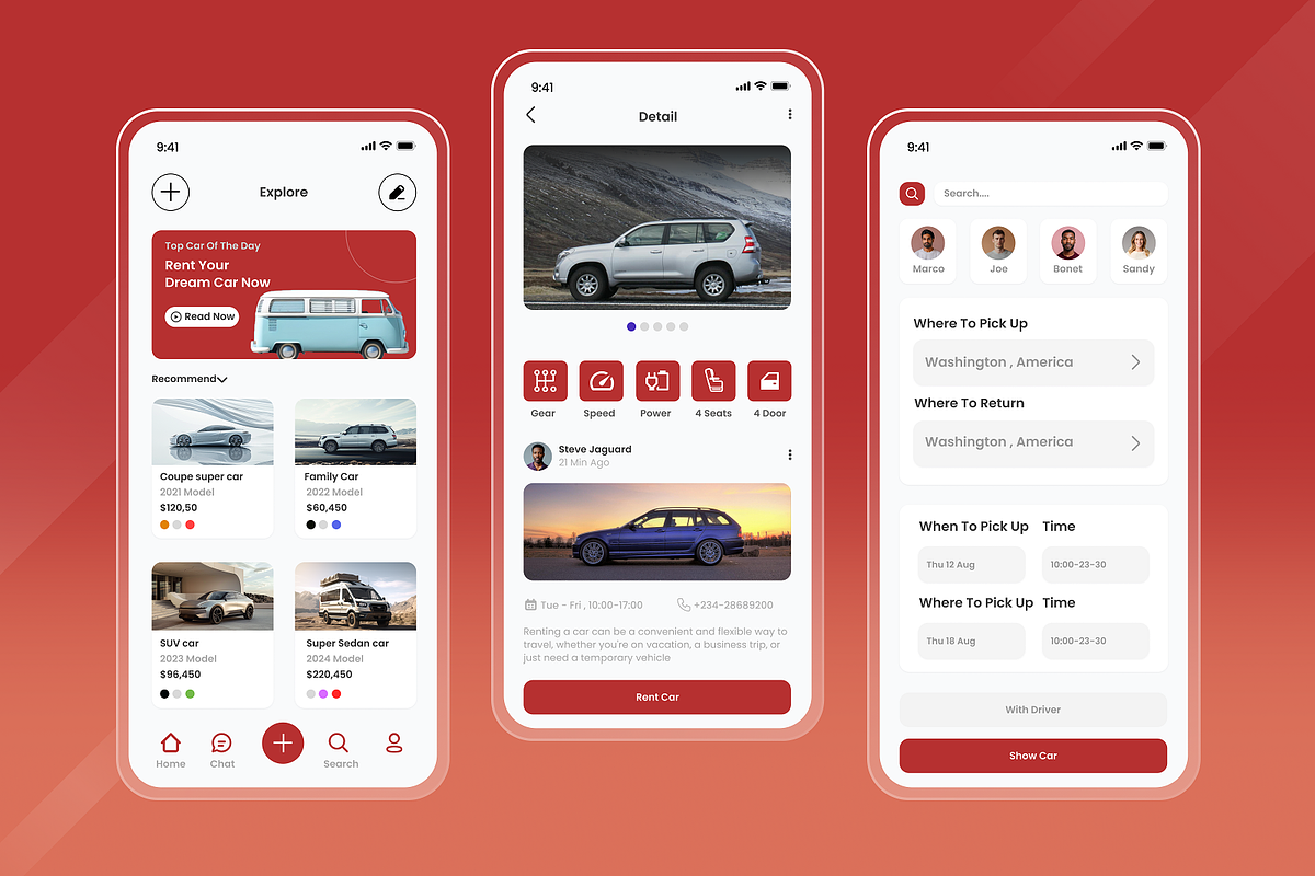 Trycar - Car Rental Mobile Apps, an App Template by SquidPixey (Photo 4 of 5)
