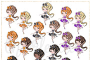 Cheerleader Hand Drawn Clipart, a Sport Illustration by Masha  Studio (Thumbnail 7 of 13)