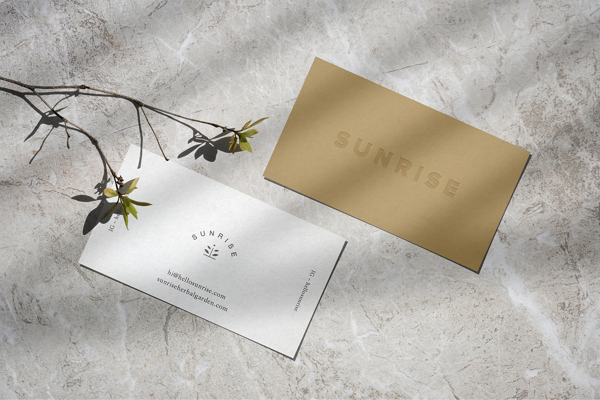 SUNRISE - Letterpress Cards Mockup, a Product Mockup by Cuoco (Photo 2 of 8)